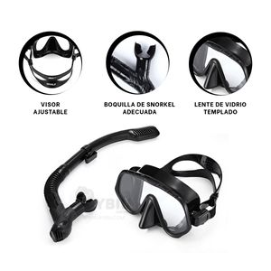 Buceo Set de Dos Piezas Negro