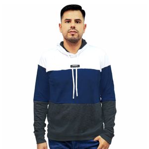 Polo Manga Larga con Capucha Luther Hombre Elenex Azul