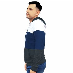 Polo Manga Larga con Capucha Luther Hombre Elenex Azul