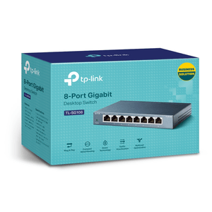 Switch Tp-link Tl-sg108 (10/100/1000 Mbps) De Metal