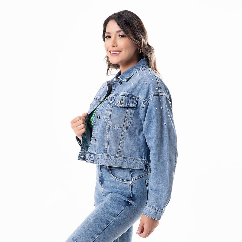 Casaca denim online mujer