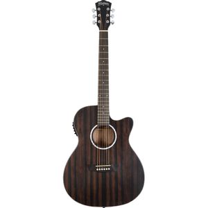 Guitarra Acústica Eléctrica Washburn Deep Forest Grand Auditorium Cutaway Ébano Rayado