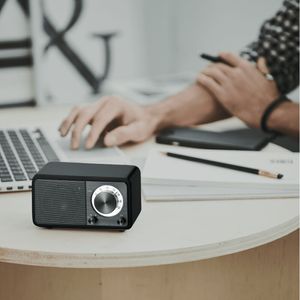 Altavoz Inalámbrico Sangean Wr 7 de Mesa con Bluetooth y Radio Fm Cerezo Oscuro