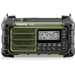 Radio Altavoz Bluetooth Exterior Sangean Mmr 99 Fcc 3 Vías con Alimentación Am Fm Bluetooth Verde B
