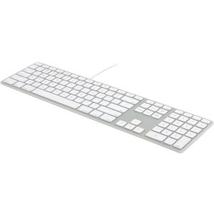 Teclado con Cable Retroiluminado Rgb Matias para Mac Plata