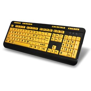Teclado de Escritorio Multimedia Adesso Easytouch 132 Luminous con Impresión Grande 4X