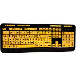 Teclado de Escritorio Multimedia Adesso Easytouch 132 Luminous con Impresión Grande 4X