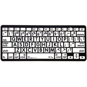 Teclado Mini Bluetooth 3.0 Logickeyboard Xl Print American English Negro sobre Blanco