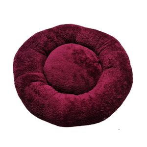Cama Donut para Perros y Gatos Color Guinda Talla XL