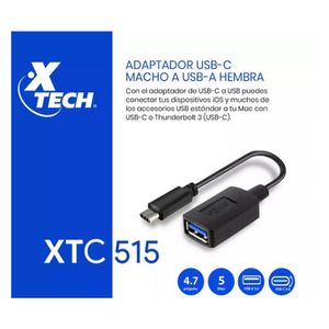 Adaptador  XTC 515 USB-C a USB-A Hembra Cable de datos