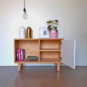 Mueble vintage multiusos 1 puerta VANILLA color Haya TU MESITA
