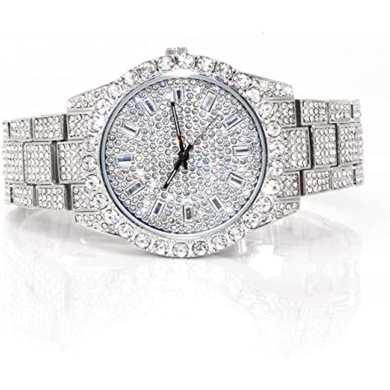 Reloj de Lujo Techno Pave Wbch 8918 103 107 S para Hombre en Plateado Real Plaza