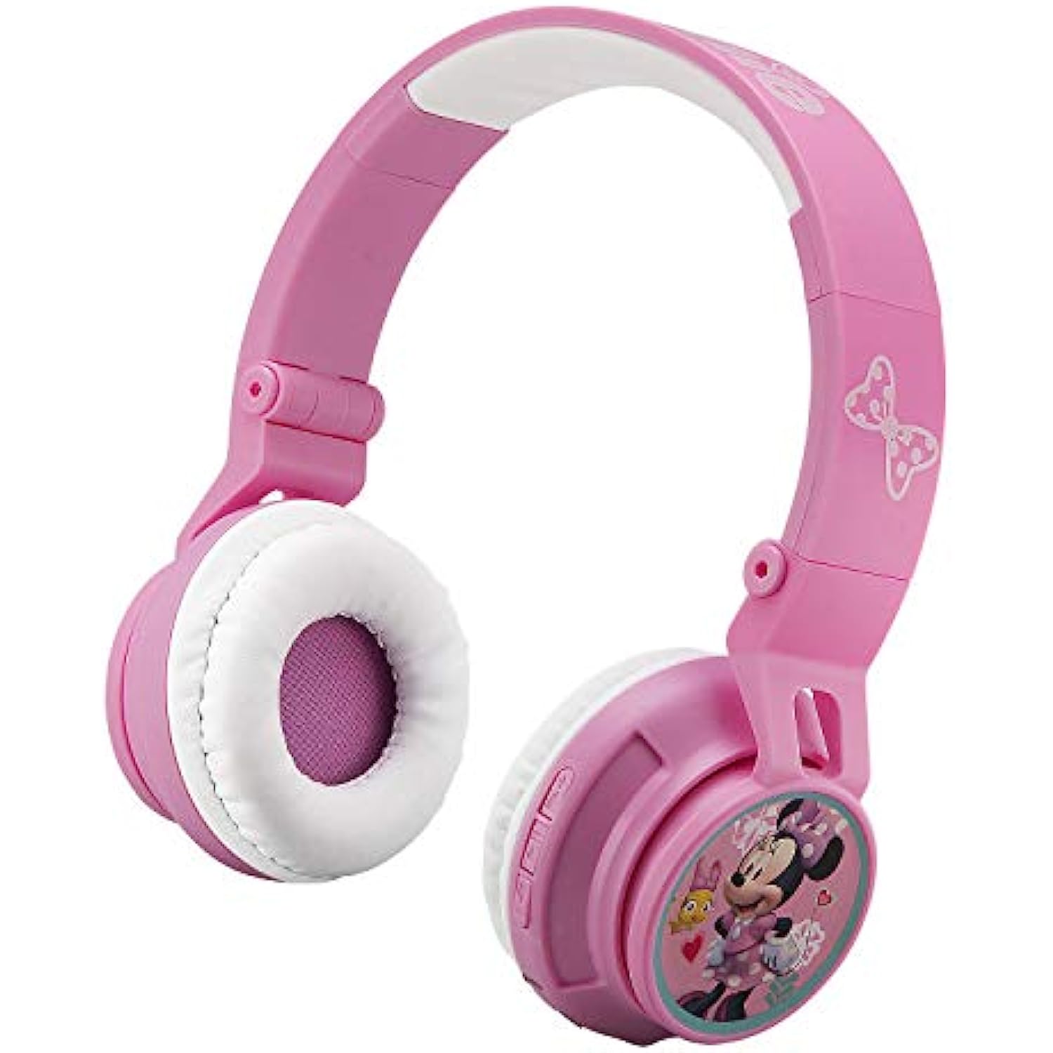 eKids Minnie Mouse - Auriculares Bluetooth inalámbricos con micrófono para  niños, incluye cable auxiliar, auriculares plegables con reducción de