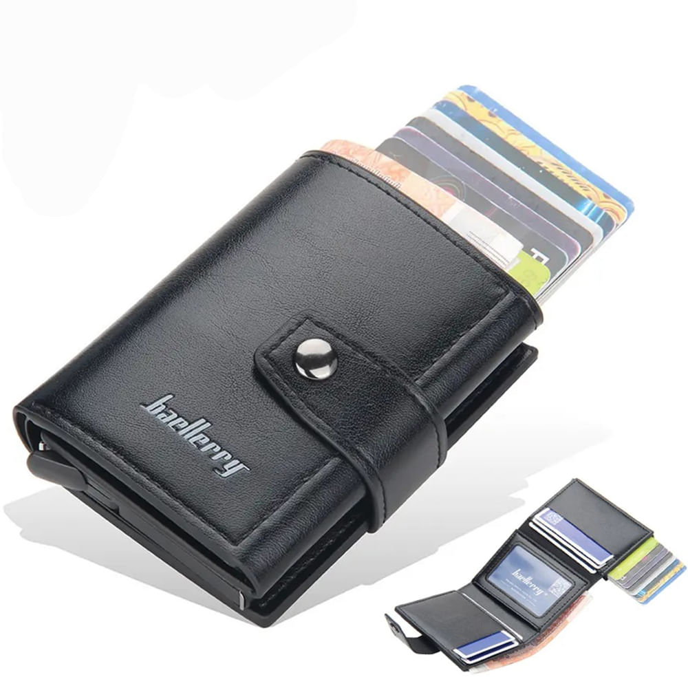 Cartera Rfid Lukovee Billetera Tarjetero Hombre Cuero, Hombre