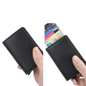 Billetera Hombre de Cuero RFID Tarjetero Baellerry Antirrobo - Negro