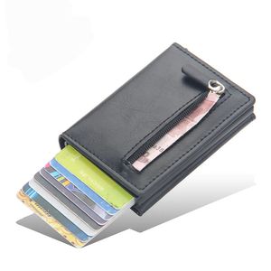 Billetera Hombre RFID con Tarjetero y Monedero con Cierre Antirrobo - Negro