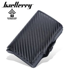 Billetera Hombre RFID de Fibra de Carbono con Tarjetero Porta 14 Tarjetas - Negro