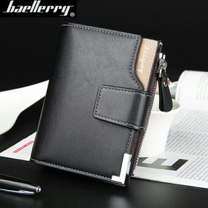 Billetera para Hombre Baellerry de Cuero PU con Monedero Tarjetero Negro