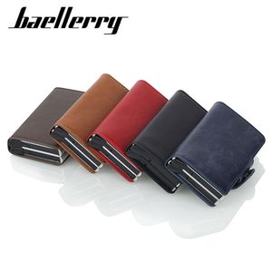 Billetera Tarjetero Hombre Sistema Antimagnético Cuero Protección RFID - Azul