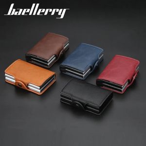 Billetera Tarjetero Hombre Sistema Antimagnético Cuero Protección RFID - Negro