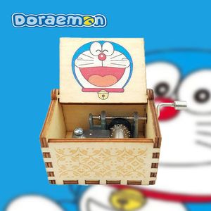 Caja Musical de Doraemon El Gato Cósmico Anime Kawaii Nobita - Color Madera