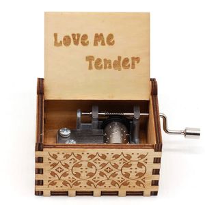 Caja Musical Elvis Presley Love Me Tender - Color Madera