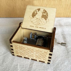 Caja Musical Heal The World Michael Jackson Rey del Pop Rock - Color Madera