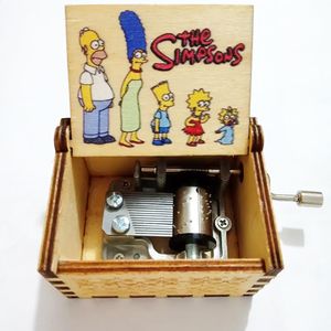 Caja Musical Los Simpsons Dibujos Animados Homero Simpson - Color Madera