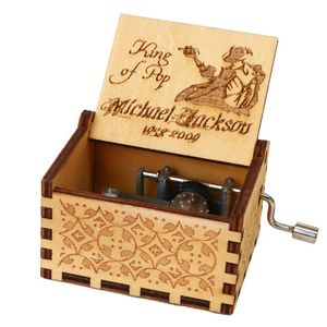 Caja Musical Michael Jackson Rey del Pop Rock and Roll - Color Madera