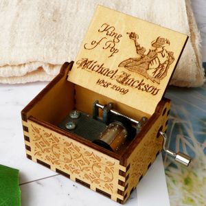 Caja Musical Michael Jackson Rey del Pop Rock and Roll - Color Madera