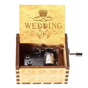 Caja Musical para Boda Marcha Nupcial Wedding March Regalo de Compromiso - Color Madera