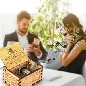 Caja Musical para Boda Marcha Nupcial Wedding March Regalo de Compromiso - Color Madera