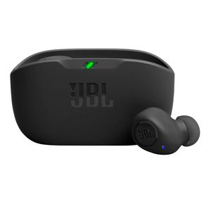 Audífonos bluetooth True Wireless JBL Wave Buds resistente al agua IP54, duración máx. 8 horas, control de música y llamadas, negro