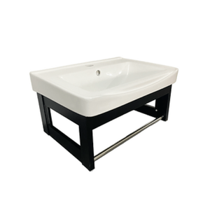 Lavatorio de Loza Blanco con Negro 50x36 cm