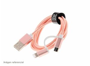 Cable Kx 2 In 1 Compatible con Apple Lightning & Microusb To Usb-A. 2.4a. Braided Mfi Certified Gold/White