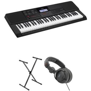 Kit de Valor Teclado Portátil Sensible Al Tacto de 61 Teclas Casio Ct X700 con Soporte y Auriculares