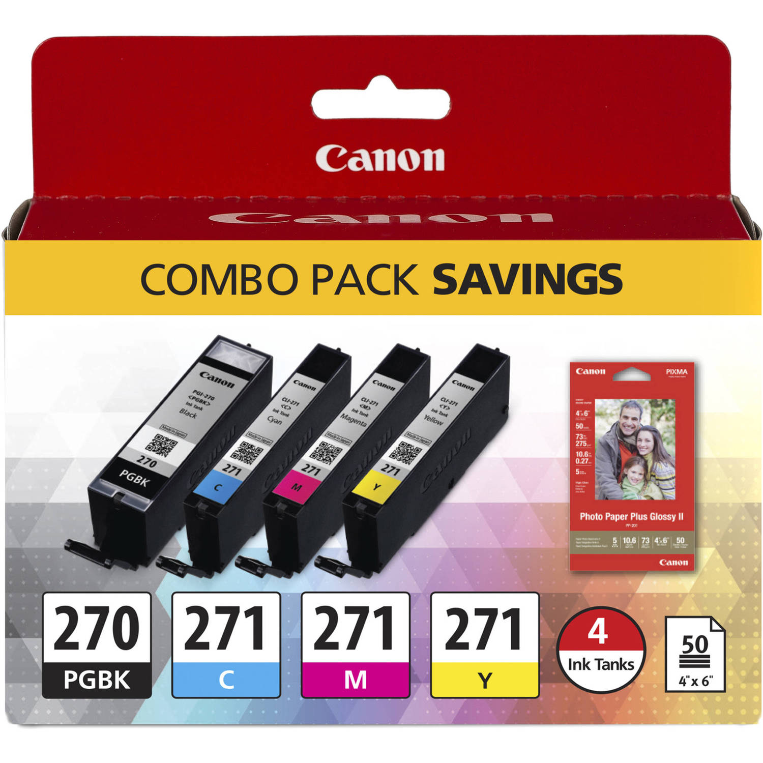 5-Pack Genuine Canon PGI-270 CLI-271 Ink Cartridges – For PIXMA, MG, TS Printers (Open Box) 8 thumbnail image