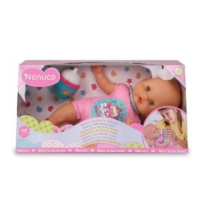 Muñeca Nenuco Con Biberon Y Sonajero Rosado