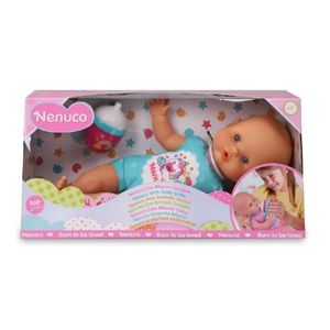Muñeca Nenuco Con Biberon Y Sonajero Celeste