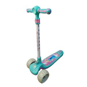 Scooter de Niña en Frozen Hidraulico en Turquesa con Linterna y Luces en Llantas
