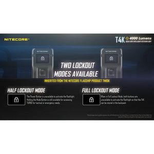 Linterna Nitecore T4K Recargable para Llavero Edc Súper Brillante