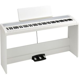 Piano Digital Korg B2Spwh de 88 Teclas con Soporte y Sistema de Tres Pedales Blanco