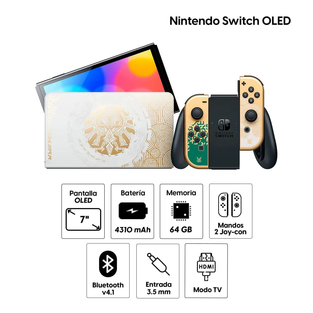 NINTENDO Switch Modèle OLED Blanc 64 Go (The Legend of Zelda: Tears of the  Kingdom) - Interdiscount