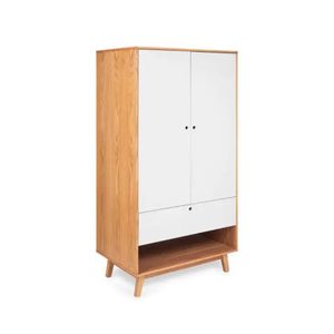 Mueble Armario 2 puertas 1 cajon Pascuale color Blanco/Duna TU mesita