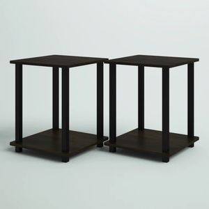 Veladores Prácticos set x2 Twins color Negro TU MESITA