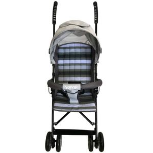 Coche Baston Yamp Lisboa Acero Inoxidable Negro y Gris