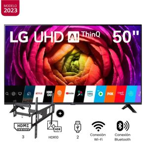 Televisor LG LED Smart TV 50" Ultra HD 4K ThinQ AI 50UR7300PSA + Rack Giratorio