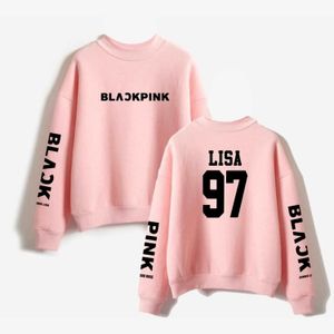 Polera Sin Capucha Black Pink Lisa