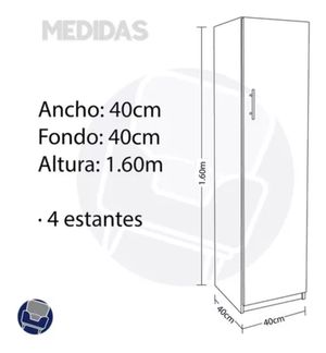 Práctico Estante 1 puerta Renzo color Blanco TU MESITA