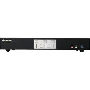 Switch Kvmp Iogear de 2 Puertos con Doble Vista Hdmi 4K Hub Usb y Audio Taa
